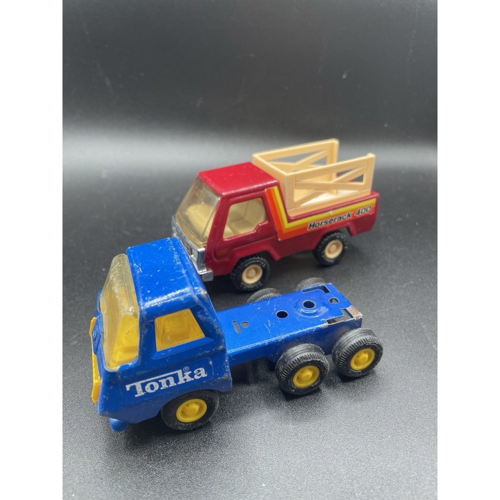 Buddy L & Tonka Toy Truck Lot 5" Vintage Plastic Pressed Steel Style